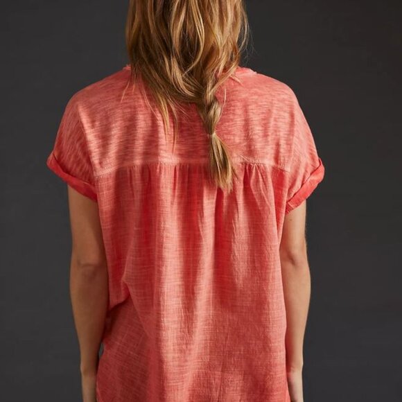 Pilcro Washed Tee in Coral from Anthropologie - Size M - Picture 3 of 5